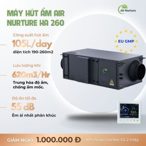 Máy Hút Ẩm Trung Tâm Airnurture HA 260 (105L/day)